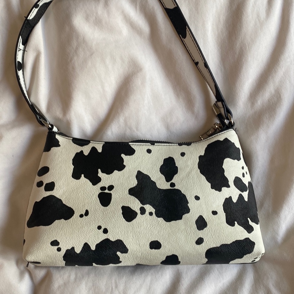 Cow print mini purse